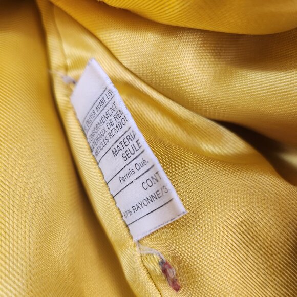 Vintage ego Fashions Frog Button Jacket Mustard Yellow Size Small - Picture 10 of 12